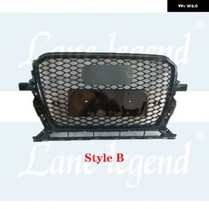 アウディ SQ5 スタイル フロント バンパー メッシュ グリル グリル Q5/SQ5 8R 2013-17 レーシング グリル カーアクセサリー - StyleB Chrome Emblem