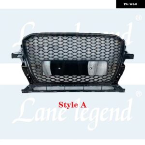 アウディ SQ5 スタイル フロント バンパー メッシュ グリル グリル Q5/SQ5 8R 2013-17 レーシング グリル カーアクセサリー - StyleA No Emblem