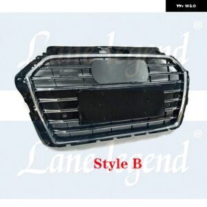 アウディ カーセンター グリル レーシング フロント バンパー ラジエーター グリル A3 S3 RS3 2017 2018 2019 カーアクセサリーアッパーセンター グリル - Style B