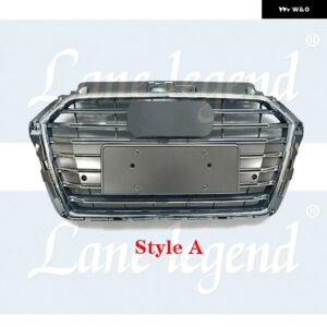 アウディ カーセンター グリル レーシング フロント バンパー ラジエーター グリル A3 S3 RS3 2017 2018 2019 カーアクセサリーアッパーセンター グリル - Style A