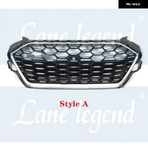 アウディ A4 S4 2020-2024 スポーツ バージョン フロント バンパー グリル ラジエーター ハニカム グリル カーアクセサリー レーシング グリル ACCESORIOS - Style A