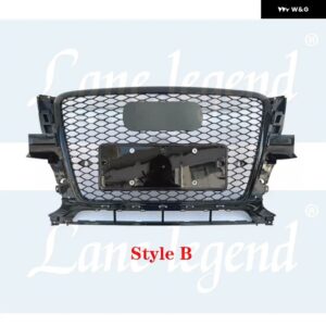 アウディ RSQ5 スタイル フロント バンパー グリル グリル Q5/SQ5 8R 2009-2012 レーシング グリル スタイリング アクセサリー - StyleB Black Emblem