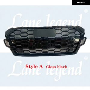 アウディ フロント バンパー グリル レーシングフード グリル A5/S5 2021-23 RS5 オートアクセサリーセンター レーシング グリル ハニカム グリル - Gloss Black