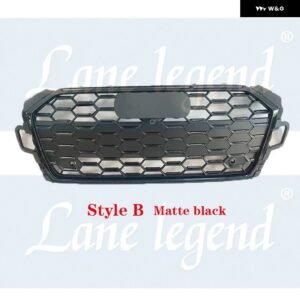 アウディ フロント バンパー グリル レーシングフード グリル A5/S5 2021-23 RS5 オートアクセサリーセンター レーシング グリル ハニカム グリル - Matte Black