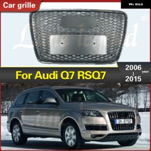 アウディ シルバー フロント バンパー グリル センター グリル Q7/SQ7 2006 - 2015 リペア RSQ7 スタイル フロント グリル グリル - Chrome Emblem