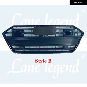 アウディ フロント バンパー グリル ラジエーター A7 S7 C8 2019-23 レーシングセンター自動 グリル - StyleB Black Emblem