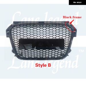 アウディ A1 2011-2014 アップグレード RS1 スタイル グリル フロント車 ABS 素材 レーシング グリル 外装 部品スタイリッシュなハニカム グリル - Style B