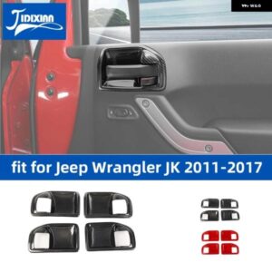 ジープ ラングラー JK 2011-17 インテリアドアハンドルボウル 装飾 カバー カスタムパーツ アクセサリー 交換用部品 互換品