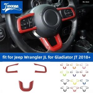 ジープ ラングラー JL グラディエーター JT 2018-24 ステアリングホイール 装飾 カバー アクセサリー カスタムパーツ アクセサリー 交換用