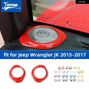 ジープ ラングラー JK 2015 2016 2017 車内 A ピラースピーカー 装飾 カバー アクセサリー カスタムパーツ アクセサリー 交換用部品 互換品