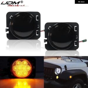 ジープ 2007-2017 ラングラー JK フロントフェンダーフレアサイドマーカー ライト OEM アンバーサイドマーカー ランプ と交換し シグナルラ