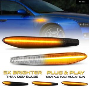 アルファロメオ 2個 LED ダイナミックサイドマーカー ライト 矢印ウィンカーウインカー ランプ 159 スポーツワゴンボエラスパイダー TYP 93
