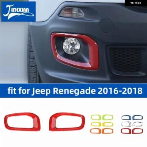 ジープ レネゲード 2016 2017 2018 車外装フロントフォグライト ランプ 装飾 カバー アクセサリースタイリング カスタムパーツ アクセサリ