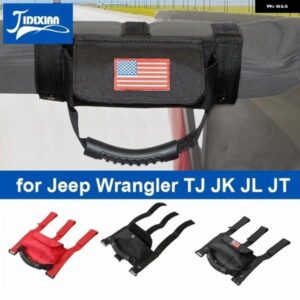 ジープ 車内トップルーフアームレスト グラブハンドルと 袋 ラングラー TJ CJ YJ JK JL JT カーアクセサリー カスタムパーツ アクセサリー