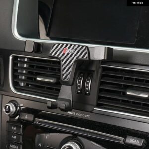 アウディ カーボン自動車電話ホルダー GPS ホルダーエアベントマウントスタンド ブラケット 電話 クリップ クレードル Q5 SQ5 2010-2023 カ