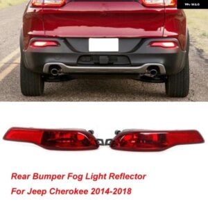 ジープ 1ペア リアバンパー ライト ハウジング赤反射ランプ バルブ 無 チェロキー 2014-18 アクセサリー カスタムパーツ アクセサリー 交換