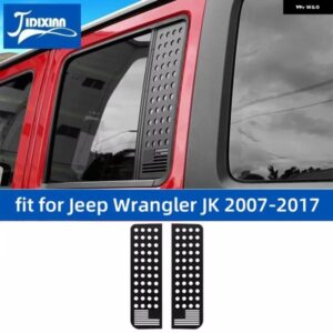 ジープ リアドア窓ガラスパネル 装飾 カバー ラングラー JK 2007-2017 車 4 ドア外装アクセサリー カスタムパーツ アクセサリー 交換用部品