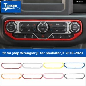ジープ カーエアコンコントロールパネル 装飾 カバー ラングラー JL グラディエーター JT 2018-23 カスタムパーツ アクセサリー 交換用部品