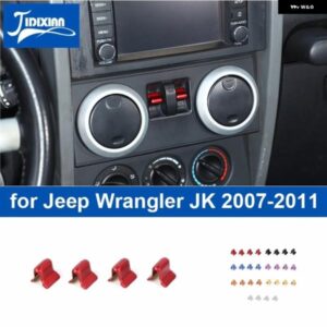 ジープ ウィンドウ コントロールボタン 装飾 カバー ラングラー JK 2007/11/01 インテリアアクセサリー カスタムパーツ アクセサリー 交換