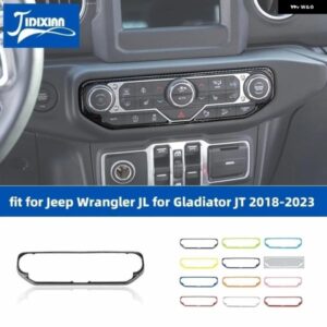 ジープ ラングラー JL FOT グラディエーター JT 2018-23 カーエアコンコントロールパネル 装飾 カバー カスタムパーツ アクセサリー 交換用