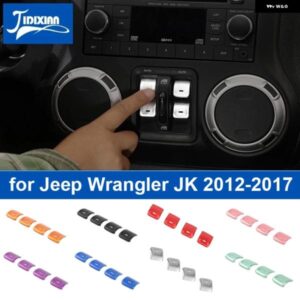 ジープ ウィンドウ コントロールボタン 装飾 カバー ラングラー JK 2012-17 インテリアアクセサリー カスタムパーツ アクセサリー 交換用部