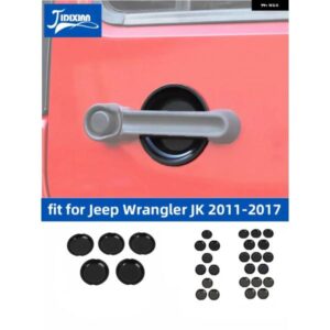 ジープ ラングラー JK 2007-17 車外装ドアハンドルボウル 装飾 カバー カスタムパーツ アクセサリー 交換用部品 互換品