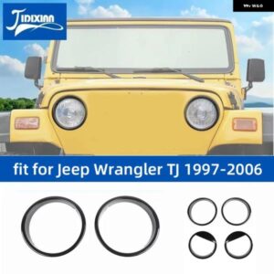 ジープ ラングラー TJ 1997/06/01 ヘッドライト ライト ランプ 装飾 リングカバー カスタムパーツ アクセサリー 交換用部品 互換品