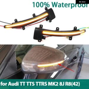 アウディ LED ダイナミックサイドミラー ウィンカーライト インジケーターウインカー シーケンシャルランプ TT TTS TTRS MK2 8J 2006-2014
