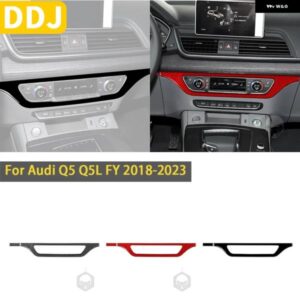 アウディ Q5 Q5L 2018-23 アクセサリーカーボンカーインテリア CD パネルパネルトリム ステッカー カスタムパーツ アクセサリー 交換用部品
