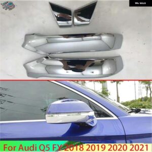 アウディ Q5 2018-21 装飾 アクセサリー ABS クロームサイドミラー リアビューウイングクロームカバー トリム カスタムパーツ アクセサリー