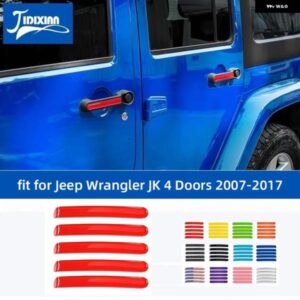 ジープ ラングラー JK 2007/11/01-2017 車外装ドアグラブハンドル 装飾 カバー アクセサリー カスタムパーツ アクセサリー 交換用部品 互換
