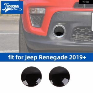 ジープ レネゲード 2019-24 車外装フロントフォグライト ランプ 装飾 カバー カスタムパーツ アクセサリー 交換用部品 互換品