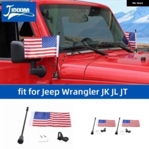 ジープ ラングラー JK JL 2007 アップグラディエーター JT 2018 アップエンジンカバー フードラップコーナーフラッグポール ブラケット ホル