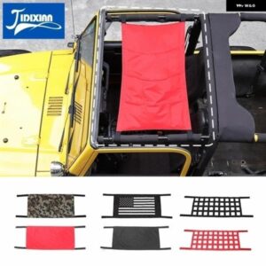 ジープ トランクカーゴネットルーフトップベッドレスト ストレージ ネットワークサンシェードカバー ラングラー YJ TJ JK JL グラディエータ