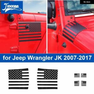 ジープ エンジンフードフェンダー 装飾 デカールステッカー ラングラー JK 2007-17 カスタムパーツ アクセサリー 交換用部品 互換品