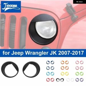 ジープ ラングラー JK 2007-17 ヘッドライト ライト ランプ プロテクター 装飾 カバー カスタムパーツ アクセサリー 交換用部品 互換品