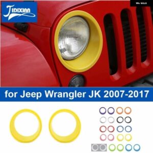 ジープ ラングラー JK 2007-17 車外装ヘッドライト ライト ランプ 装飾 カバー カスタムパーツ アクセサリー 交換用部品 互換品
