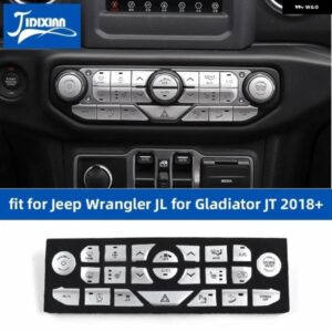 ジープ ラングラー JL グラディエーター JT 2018-24 カーセンターコンソール ボタン 装飾 カバー カスタムパーツ アクセサリー 交換用部品