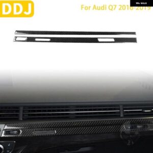 アウディ Q7 2016-19 アクセサリーカーボン車内助手席計器パネルトリム ステッカー 装飾 カスタムパーツ アクセサリー 交換用部品 互換品