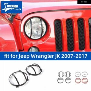 ジープ ラングラー JK 2007-17 フロントヘッドライト ライト ランプ PROTECTVE 装飾 カバー カスタムパーツ アクセサリー 交換用部品 互換