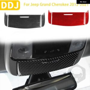 ジープ グランドチェロキー 2012-2021 アクセサリーカーボン車内オーバーヘッド読書ランプ トリム ステッカー 装飾 カスタムパーツ アクセ