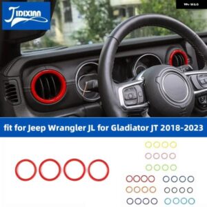 ジープ ラングラー JL グラディエーター JT 2018-23 ダッシュボード空調ベントアウトレット 装飾 カバー カスタムパーツ アクセサリー 交換