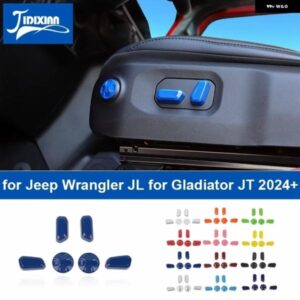 ジープ 車内パワーシート調整ボタン 装飾 カバー ラングラー JL グラディエーター JT 2024 アップアクセサリー カスタムパーツ アクセサリ