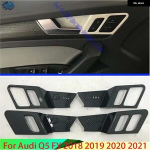 アウディ Q5 2018-21 デコレーション アクセサリー ABS インナー ドア ハンドル カバー キャッチ ボウル トリム インサート ベゼル フレーム