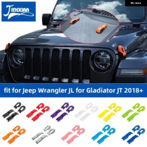 ジープ エンジンフードロック 装飾 カバー ステッカー アクセサリー ラングラー JL グラディエーター JT 2018-21 カスタムパーツ アクセサ