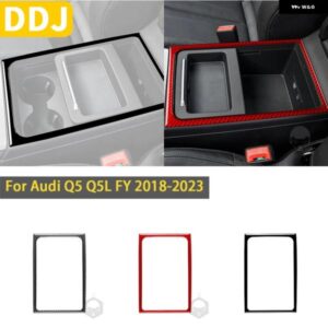 アウディ Q5 Q5L 2018-2023 アクセサリーカーボンインテリアオートセンター手すりフレームトリム ステッカー 装飾 カスタムパーツ アクセサ