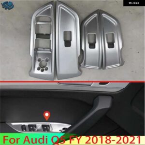 アウディ Q5 2018-2021 装飾 アクセサリー ABS クロームマットドアウィンドウ アームレスト カバー スイッチパネルトリム モールディングガ