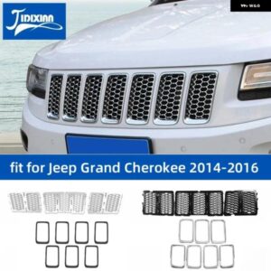 ジープ レーシンググリル グランドチェロキー 2014 2015 2016 フロントインサートハニカムグリルメッシュ 装飾 カバー アクセサリー カスタ