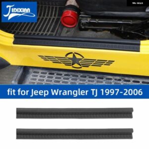ジープ ラングラー TJ 1997-2006 ドアシルスカッフプレートエントリーガード ウェルカムペダル トリム アクセサリー カスタムパーツ アクセ