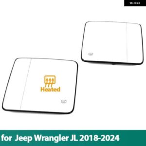 ジープ リアビューバックミラー ガラスドアウイングミラー 加熱サイドミラー ガラス ラングラー JL 2018-23 カスタムパーツ アクセサリー